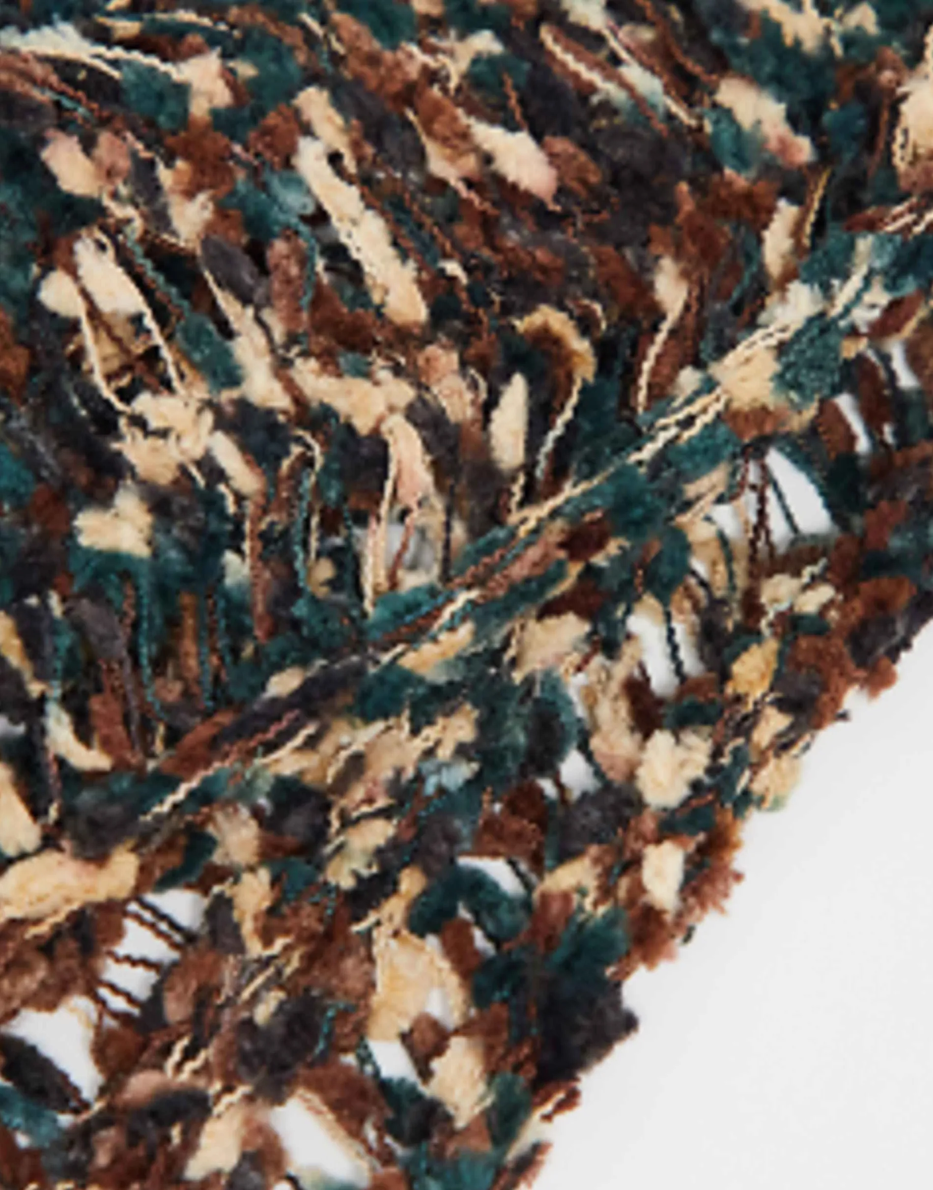 Reclaimed Vintage Unisex Chenille Skinny Scarf In Camo