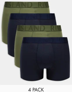 River Island 4 Pack Trunks In Multi