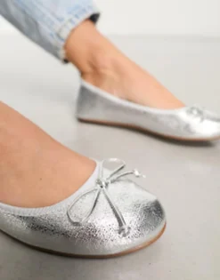 River Island Bow Tie Ballet Shoe In