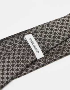 River Island Geo Tie And Clip Set In