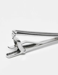 River Island Geo Tie And Clip Set In