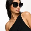 River Island Oversized Angular Glasses In