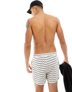 River Island Zig Zag Print Swim Short Co-Ord In