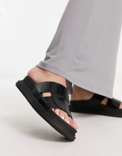 Schuh Tally Cross Strap Flat Sandals In