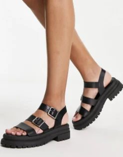 Schuh Tyla Chunky Sandals In Leather