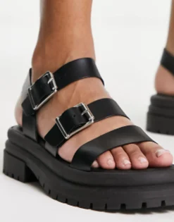 Schuh Tyla Chunky Sandals In Leather