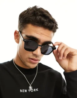 Selected Homme High Brow Square Sunglasses In