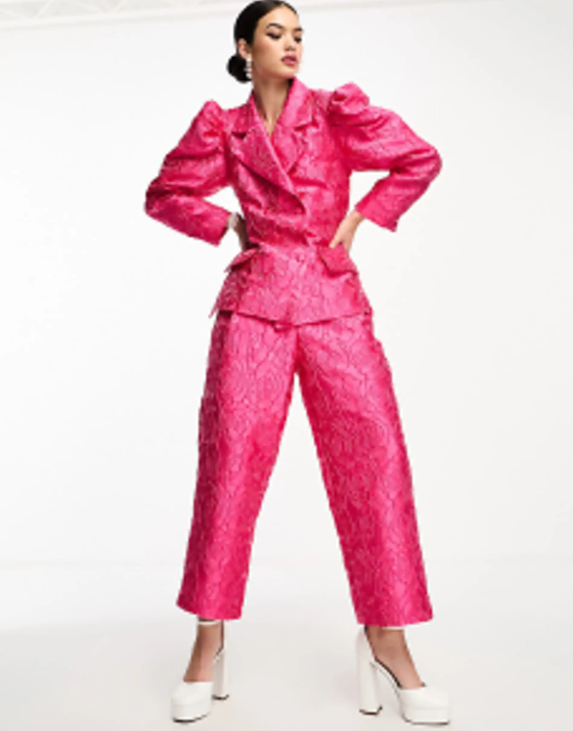 Sister Jane Jacquard Suit Co-Ord In Pink