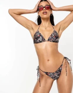 South Beach Bikini In Butterfly Print