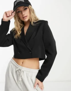 Stradivarius Cropped Blazer In