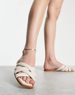 Stradivarius Cross Strap Sandal In