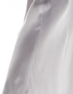 Stradivarius Satin Midi Slip Skirt In