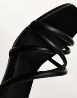 Stradivarius Wide Fit Strappy Block Heel Sandal In