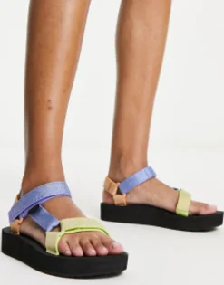 Teva Midform Universal Chunky Sandals In Metallic Lilac
