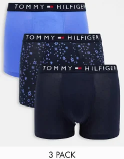 Tommy Hilfiger 3-Pack Trunk In Print, Navy And Bright