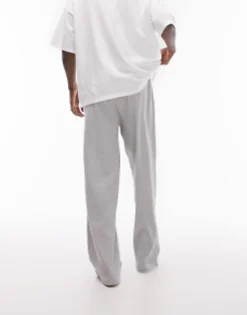 Topman Lounge Waffle Straight Leg Jogger In