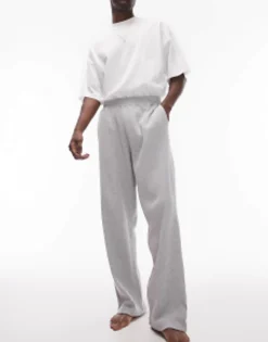 Topman Lounge Waffle Straight Leg Jogger In