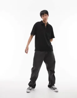 Topman Oversized Pique Polo In