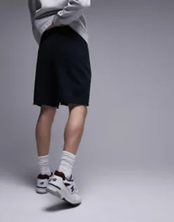 Topman Oversized Short With Raw Hem In Washed
