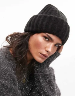 Topshop Brooke Chunky Ribbed Beanie In