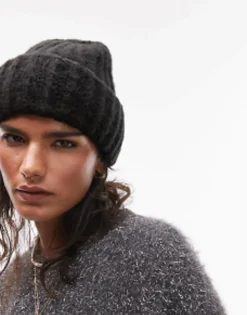 Topshop Brooke Chunky Ribbed Beanie In