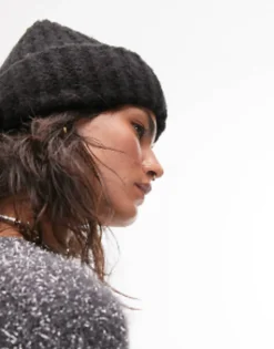 Topshop Brooke Chunky Ribbed Beanie In