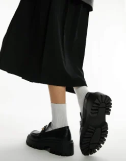 Topshop Charlie Chunky Loafer With Chain In