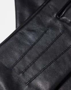 Topshop Gia Long Leather Glove In