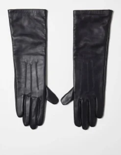 Topshop Gia Long Leather Glove In