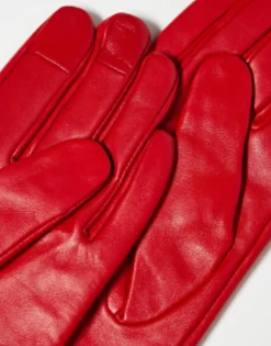 Topshop Gia Long Leather Glove In