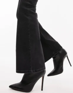 Topshop Petite Joni Flare Jeans In