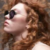 Topshop Plastic Round Sunglasses In