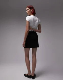 Topshop Tall Tailored Pelmet Mini Skirt In