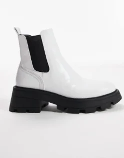 Topshop Wide Fit Bella Chunky Chelsea Boot In
