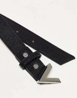 Valentino Divina Belt In With Silver V