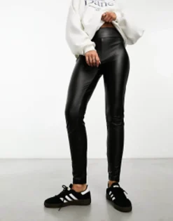 Vero Moda Skinny Leather Look Legging In