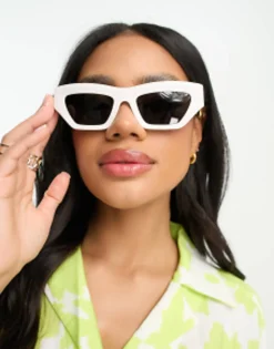 Versace Rectangle Festival Sunglasses With Gold Detail In