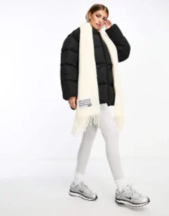 Weekend Collective Fluffy Blanket Scarf With Woven Label