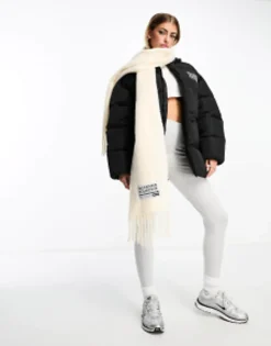 Weekend Collective Fluffy Blanket Scarf With Woven Label